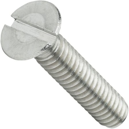 Newport Fasteners #10-32 x 4 in Slotted Flat Machine Screw, Plain 18-8 Stainless Steel, 200 PK 793778-PR-200